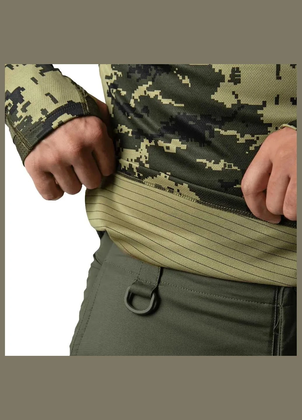 Зеленая лонгслив chiton air hood pixel green Camotec