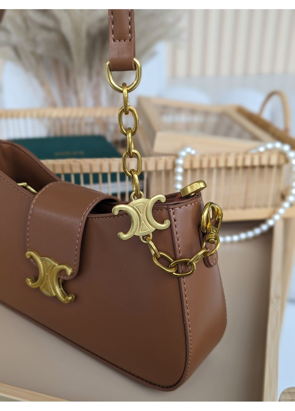 Сумка багет коричневий No Brand (372511590)