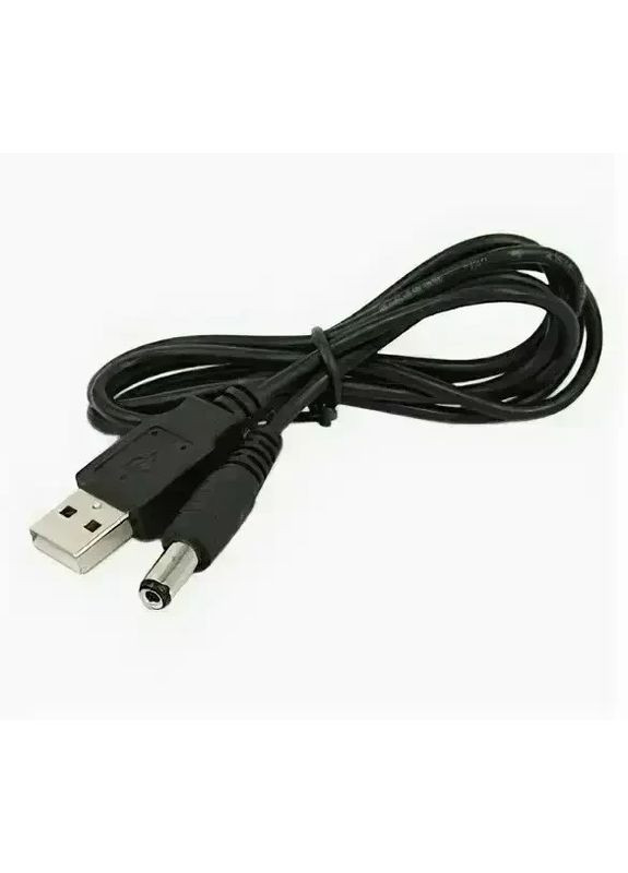 Преобразователь USB (AM/DC) 1m 5,5х2,1 мм, 12V, 1A Black No Brand (369779044)
