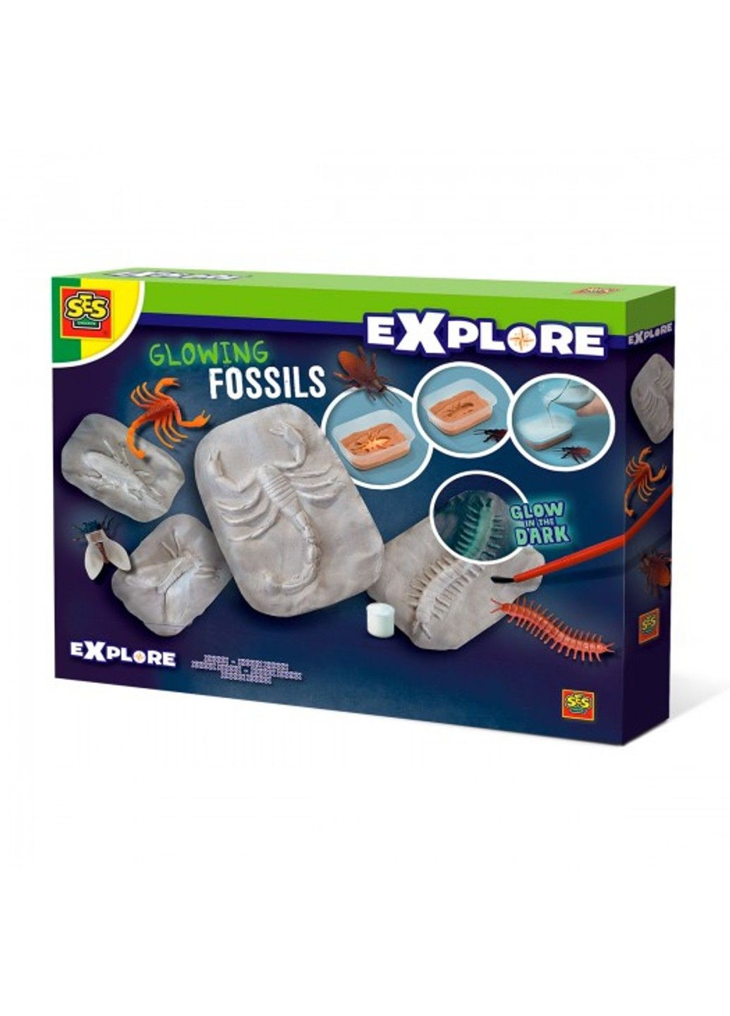 Набір серії Дослідник - Скам'янілості комах, що світяться Ses Creative (331298806)