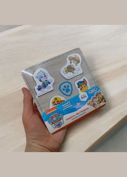 Деревʼяна іграшка "Щенячий патруль: Paw Patrol", рамка-вкладиш Kids Hits (376337669)