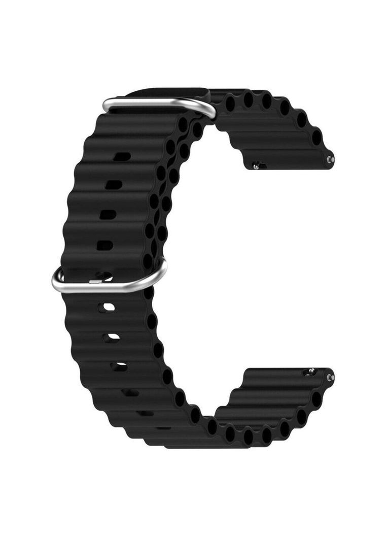 Ремешок силиконовый Ocean для часов Amazfit Bip 5 / Bip 6 - Black Primolux (365270854)