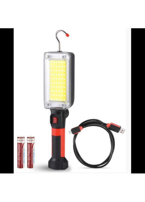 Фонарь аккумуляторный ZJ-8859 COB LED 20 Вт с магнитом и крючком 285 × 68 × 55 мм No Brand (367859709)