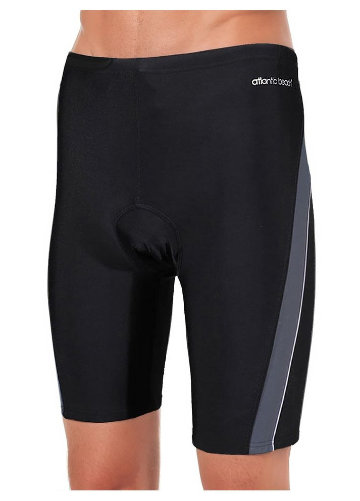Чоловічі шорти для велоспорту або спортивного плавання, подовжені чорні. модель 0353 арт.79160 Atlantic Beach (340690523)