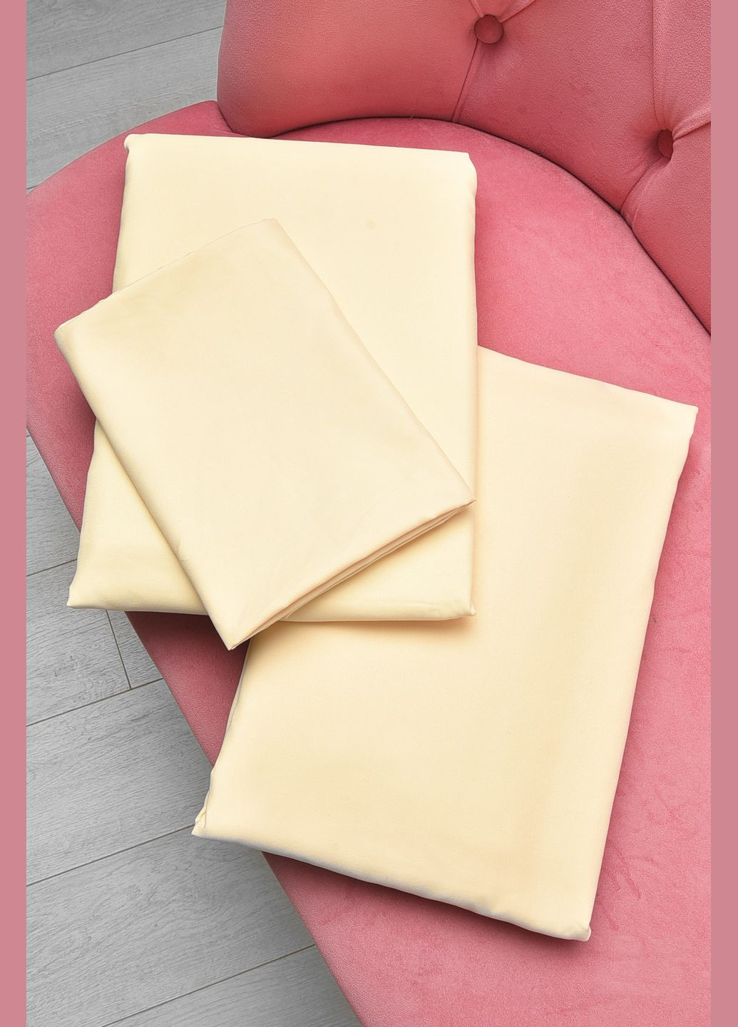 Комплект постільної білизни євро однотонний жовтого кольору Let's Shop (317241576)