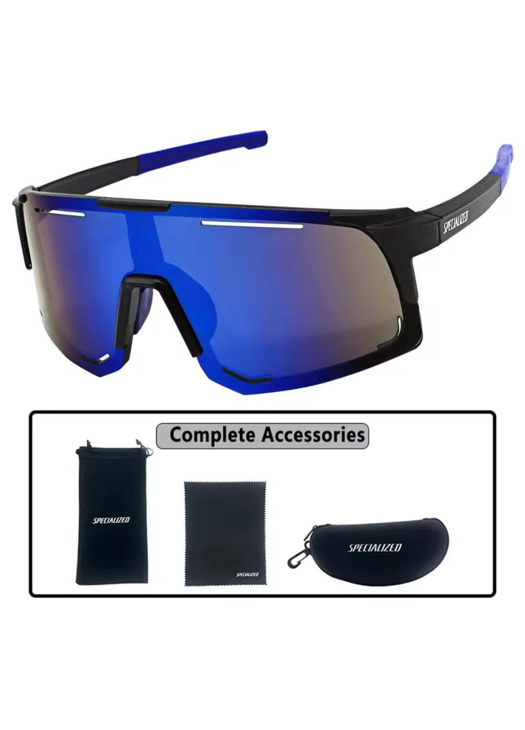 Велоокуляри 3035 сонцезахисні в кейсі сині MINOV (322855023)