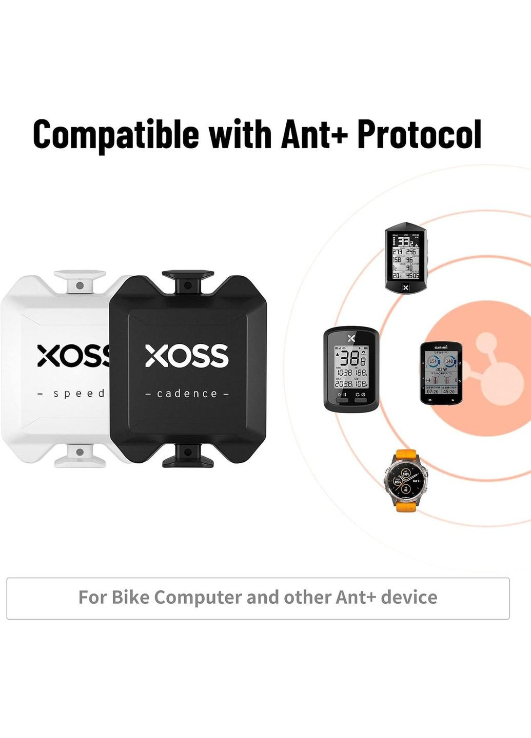 Датчик скорости велосипеда XOSS X1 Suite Bluetooth, Ant+, водонепроницаемый, для iPhone и Android No Brand (300657560)