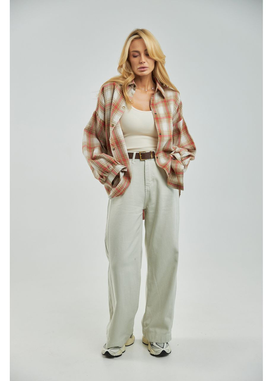 Клітчаста сорочка на кнопках з подовженою спинкою Lurex (356952222)