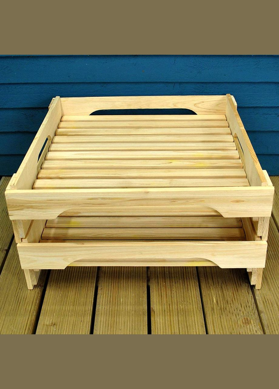 Стеллаж для овощей и фруктов из дерева Бактон бланже (ЯХТ-000601) No Brand (327846656)