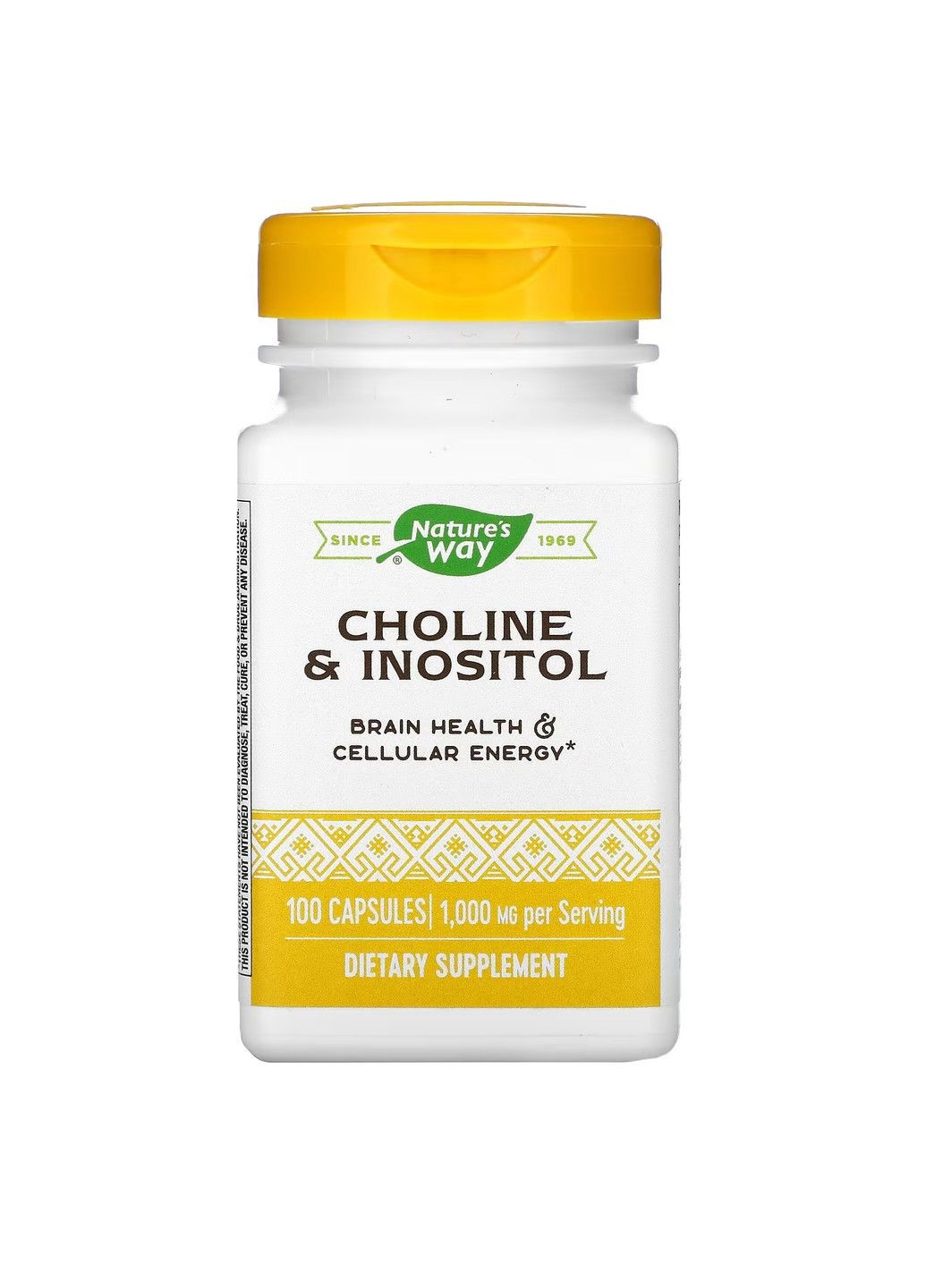 Холин и Инозитол Choline & Inositol – 100 капсул Nature's Way (283328638)