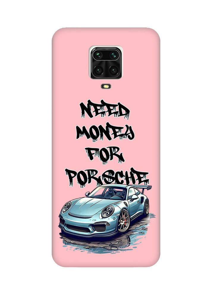 Матовий рожевий чохол на Xiaomi Redmi Note 9 Pro / 9S / 9 Pro Max Хочу Порше (принт 385) CASE CONTROL (360698929)