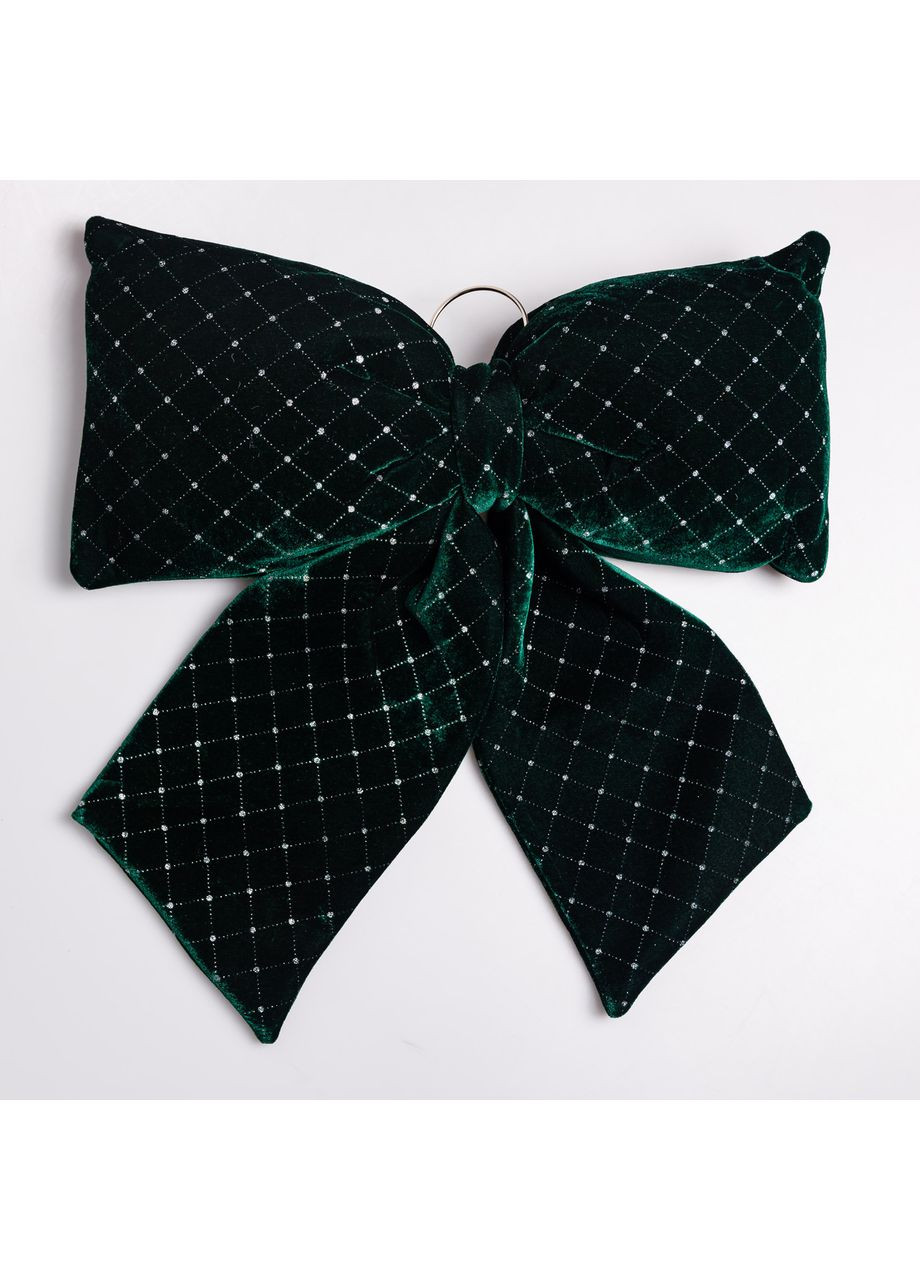 Оксамитовий бант для декору зі стразами та візерунком на ялинку 55×70 (см) CR-2-17 (A-040962) Yiwu (365813483)