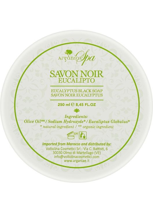 Натуральне чорне оливкове мило "Евкаліпт" Spa Savon Noir Eucalyptus 500g (1261048-31162979) Arganiae (368639433)