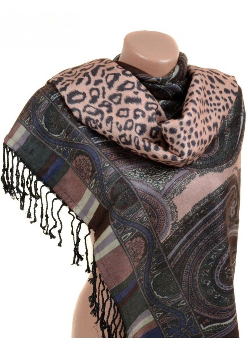 Тёплый палантин из кашемира 31992-10 BR-S (363921170)