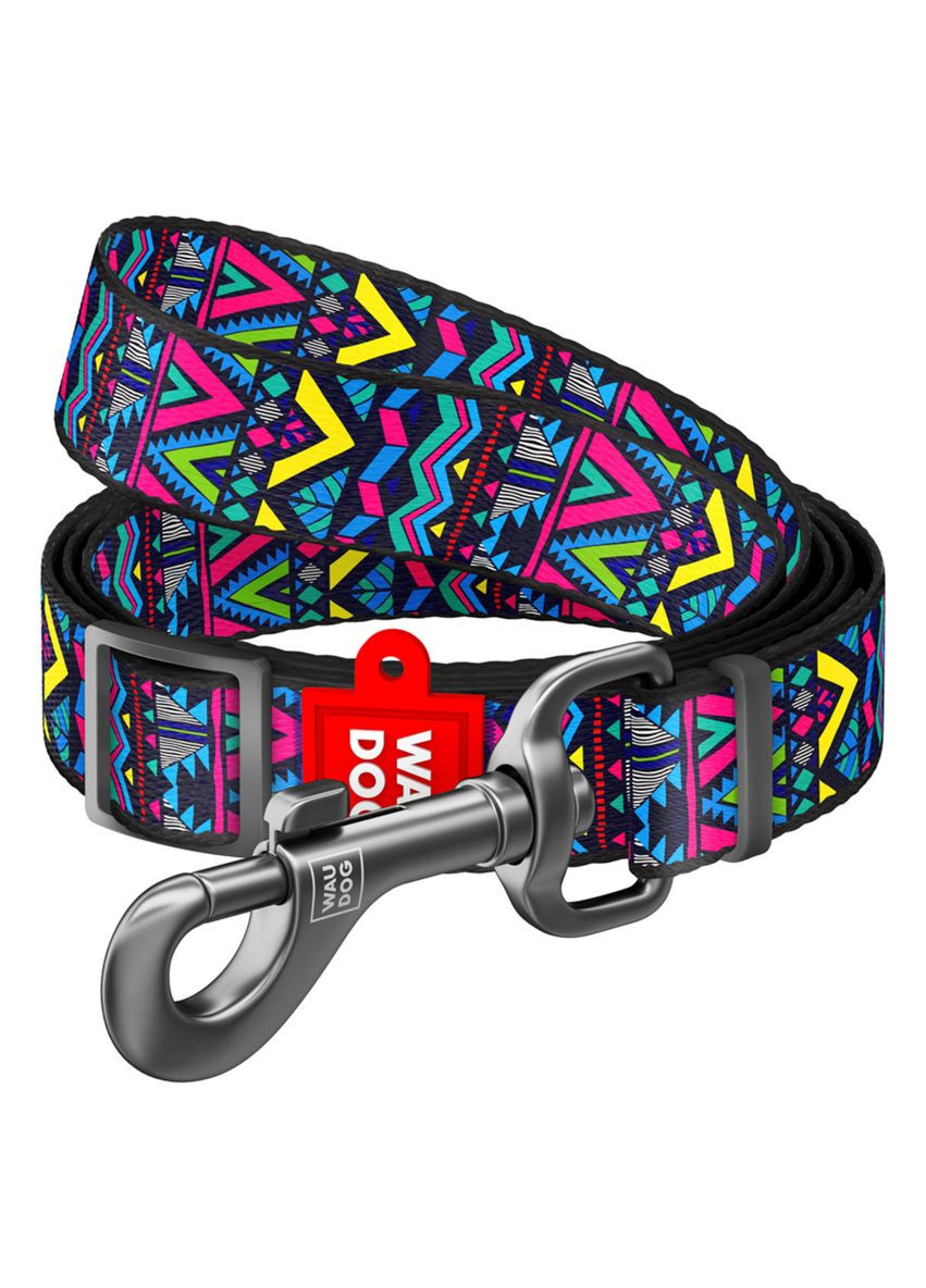 Повідець для собак нейлоновий Nylon "Інді" регульований Ш 15 мм Дл 152-183 см WAUDOG (279563923)