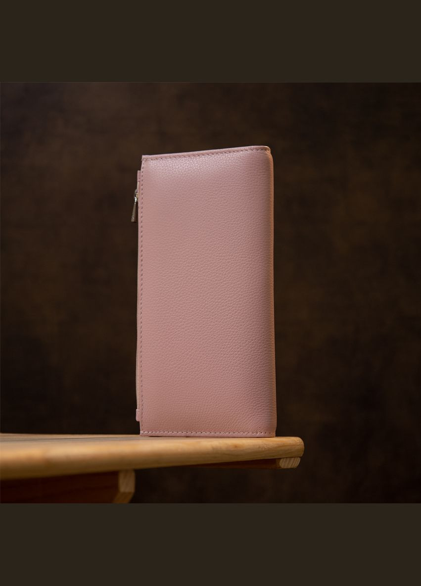 Женский кошелек из натуральной кожи с монетницей  19383 Розовый st leather (306881521)