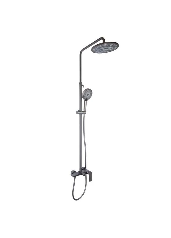 Душова система для душу Slavonice на два споживачі QTSLA110GMB45913 Gunmetal Black PVD Qtap (397569133)