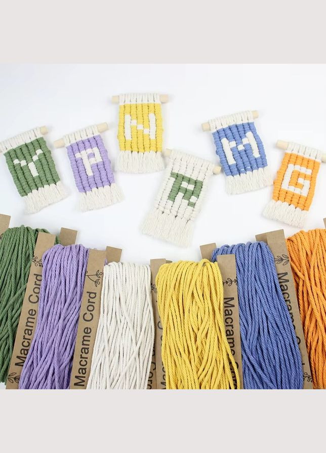 Набір макраме для ручного в'язання прикрас та аксесуарів для дому 10в1 для рукоділля та творчості No Brand (369802915)