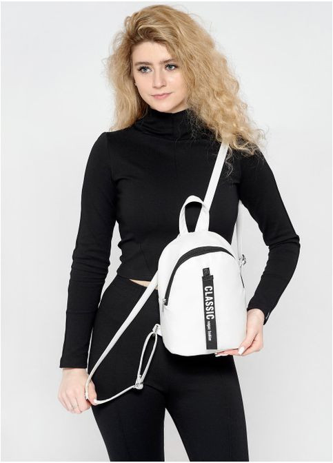 Жіночий молодіжний міні рюкзак Білий (6530191024) Sambag (360965600)