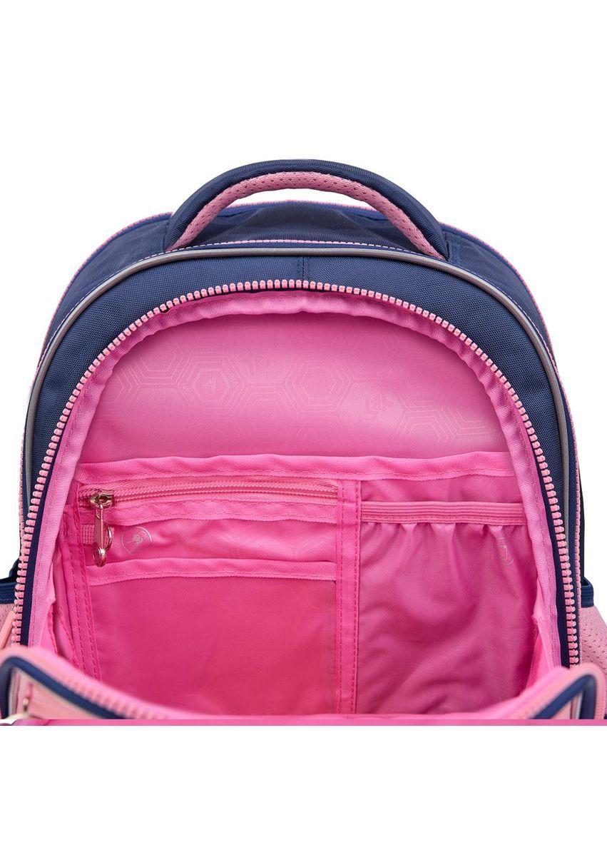 Рюкзак шкільний S-111 Bright Hearts 38х29х18 см Рожево-синій (550105) Yes (365290913)