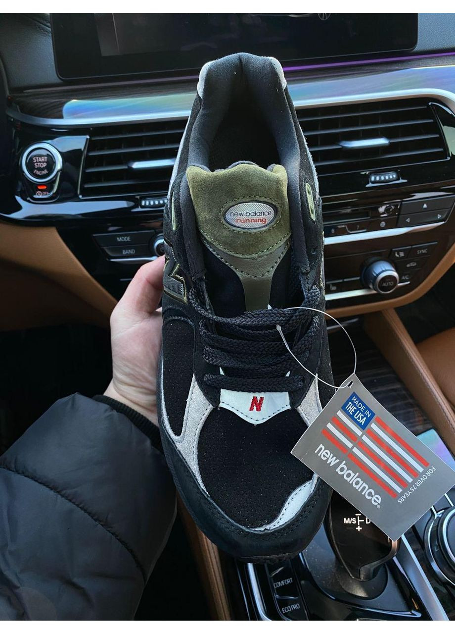 КРОСІВКИ ЖІНОЧІ NEW BALANCE 2002R BLACK GREEN НЬЮ БЕЛАНС 2002R No Brand сірі демісезони (368883715)