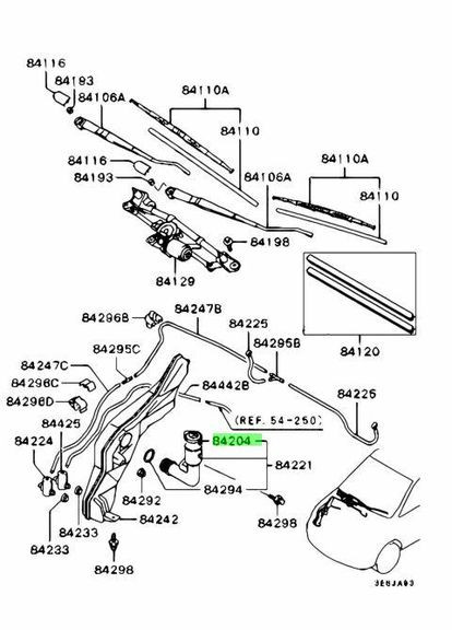 Кришка бачка омивача, оригінал MR245374 Pajero, Аутлендер, Лансер, Кольт Mitsubishi (345735724)