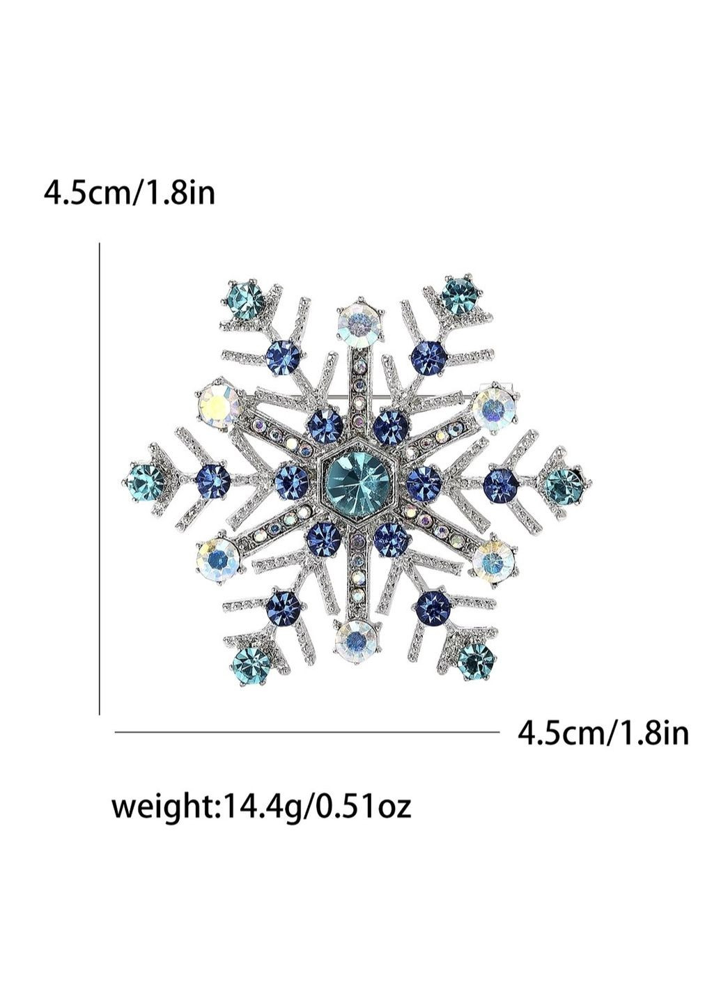 Брошка "Сніжинка" №3 China (345751588)