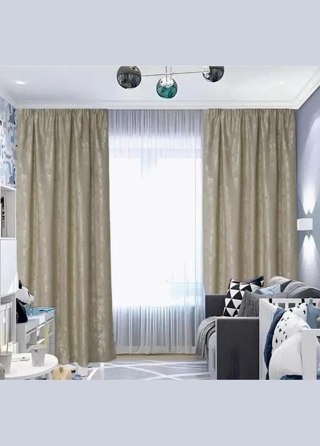 Набор шторы для спальни жаккард Зелёный 300x270 см (Е101102B-42) No Brand (306633482)