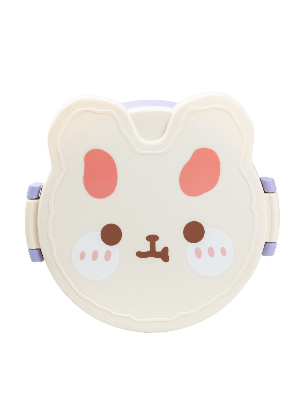 Ланч-бокс детский со столовыми приборами Rabbit 18*18*7 см, розовый TS Kitchen (324070269)