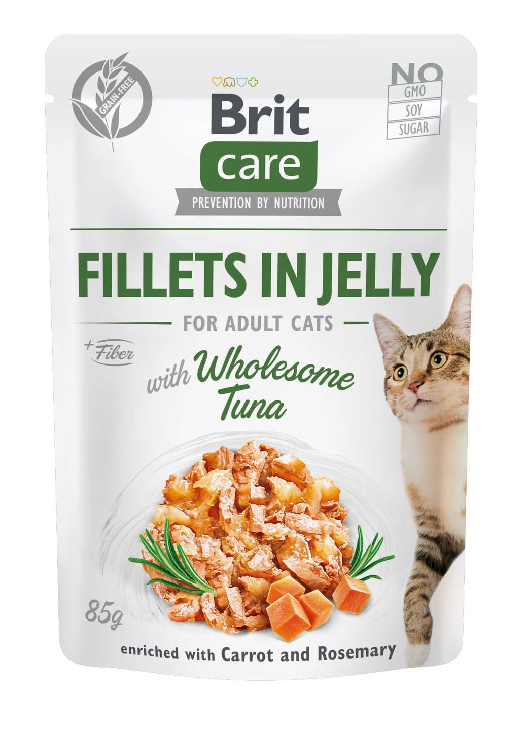 Влажный корм для котов Care Cat pouch 85 г, с тунцом в желе Brit (292114390)