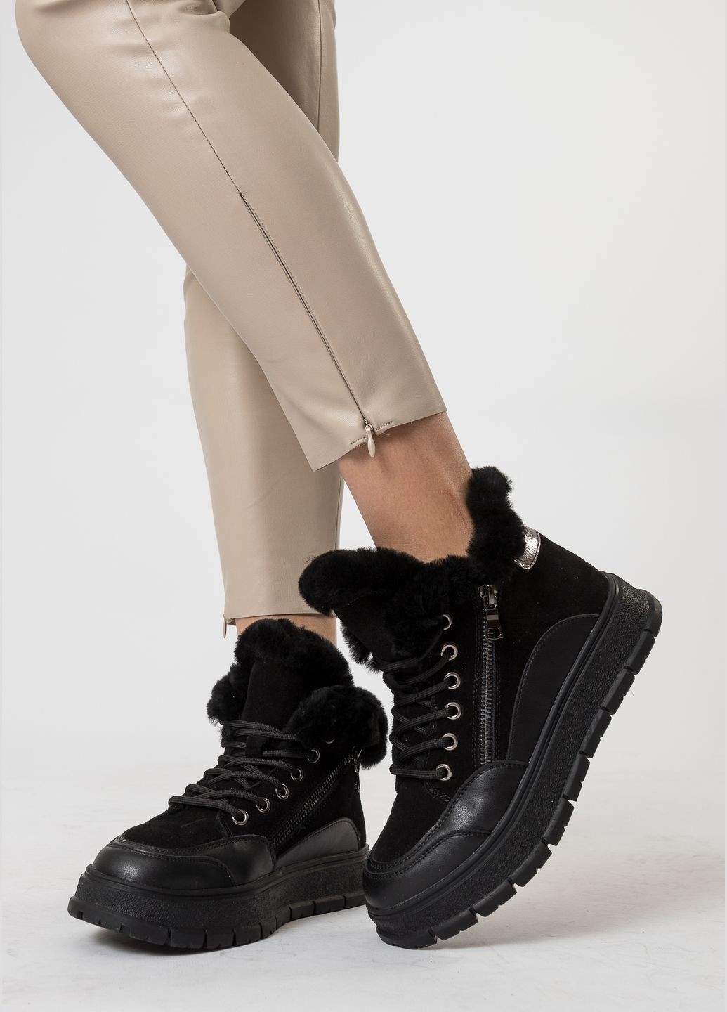 Зимние ботинки (1779ц) Berisstini из натуральной замши