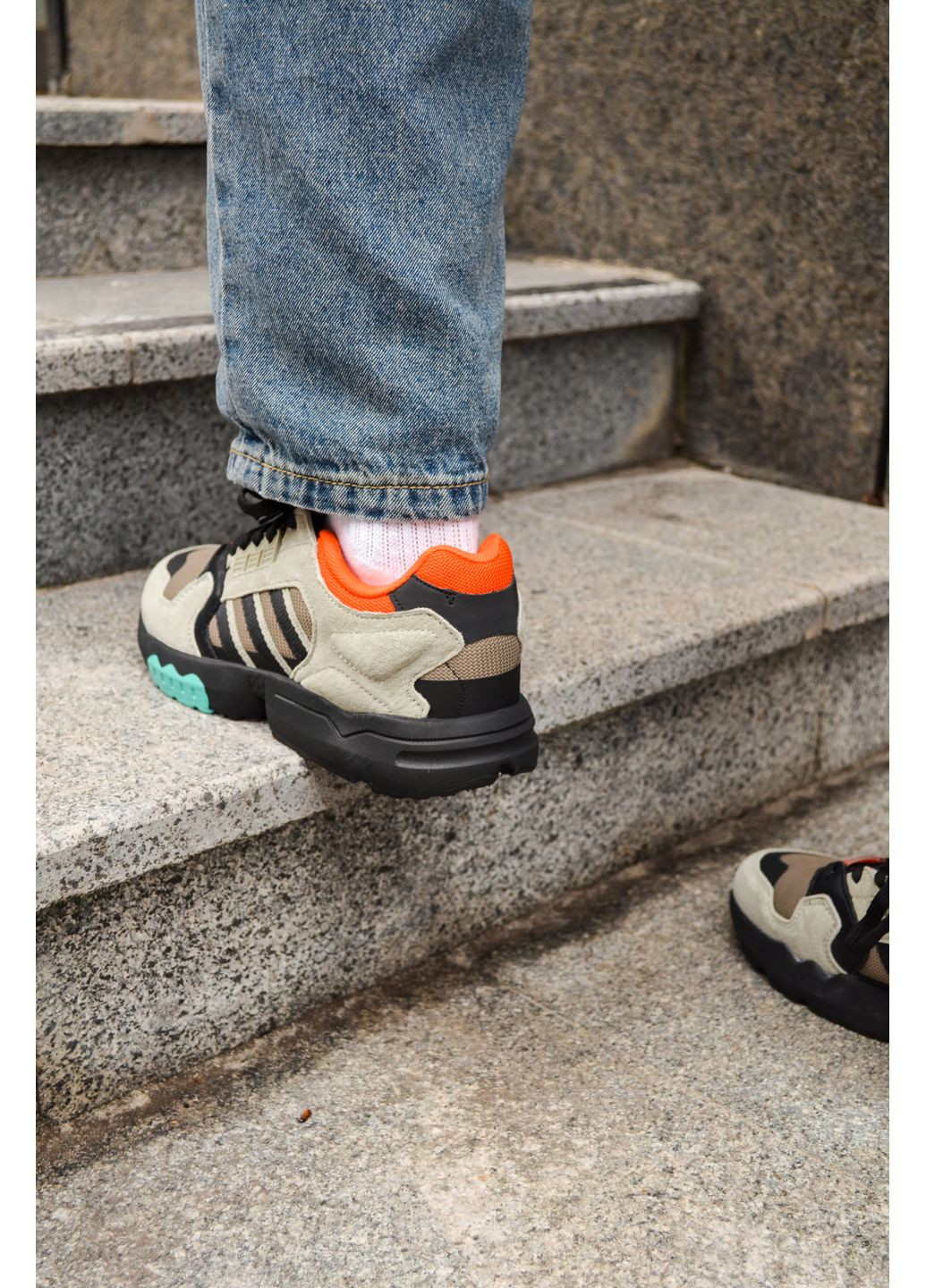 Бежеві Осінні кросівки чоловічі adidas zx torsion beige orange адідас zx No Brand