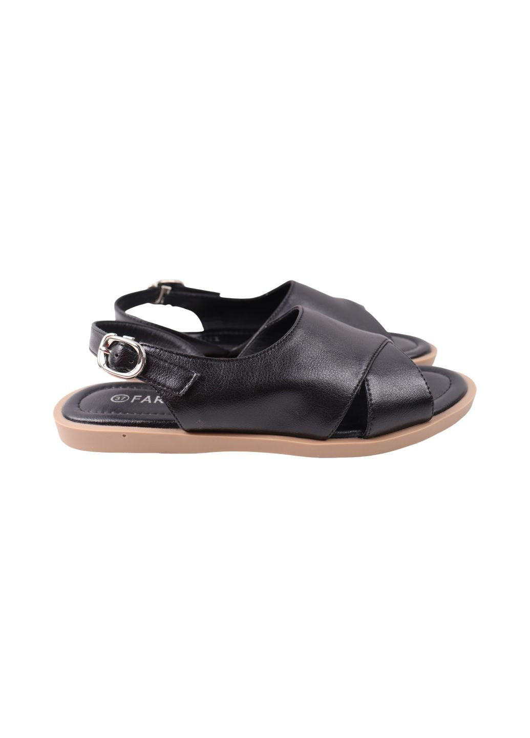 Черные босоножки женские черные натуральная кожа FARINNI