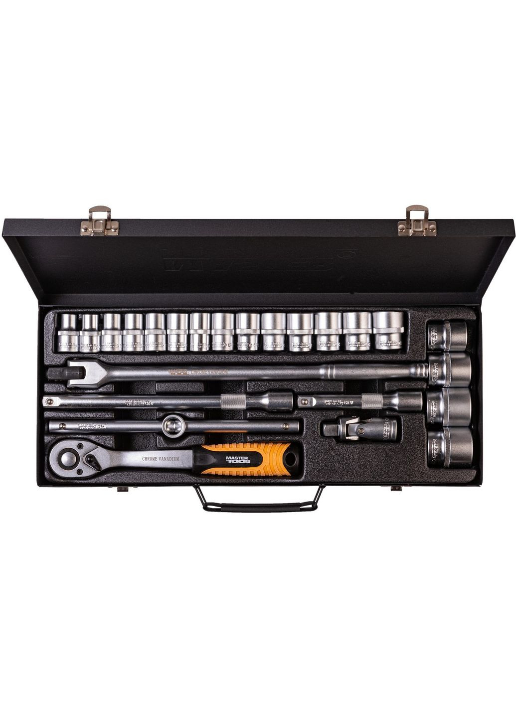 Набір інструментів PROFI ½" 24 шт 10-32 мм CrV50BV30 металевий кейс 78-4124 Mastertool (364121540)