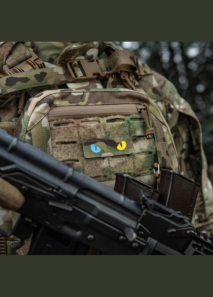 Нашивка Cat Eyes Laser Cut Multicam/Yellow/Blue/GID M-TAC (315047123)
