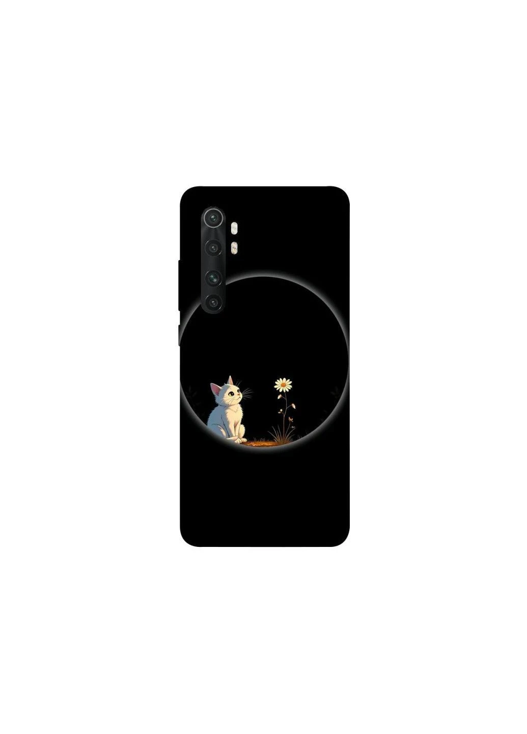 Чохол на Xiaomi Mi Note 10 Lite Cat and flower Frontalka (386010974)