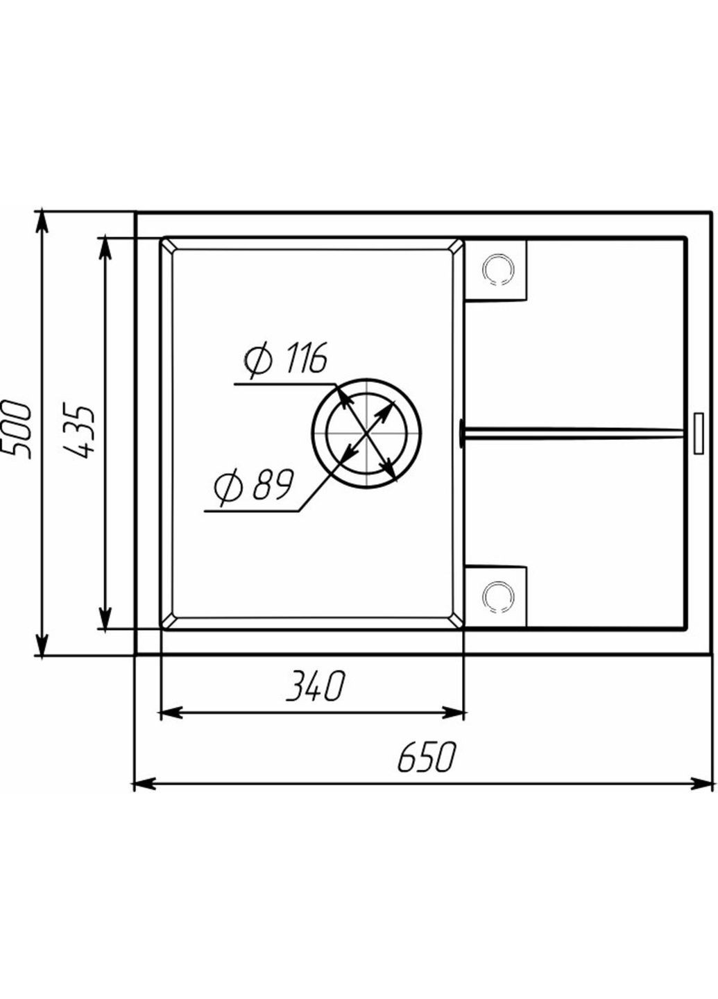 Мойка гранитная 6550 CRIPTA (белая) Valeso (337717993)