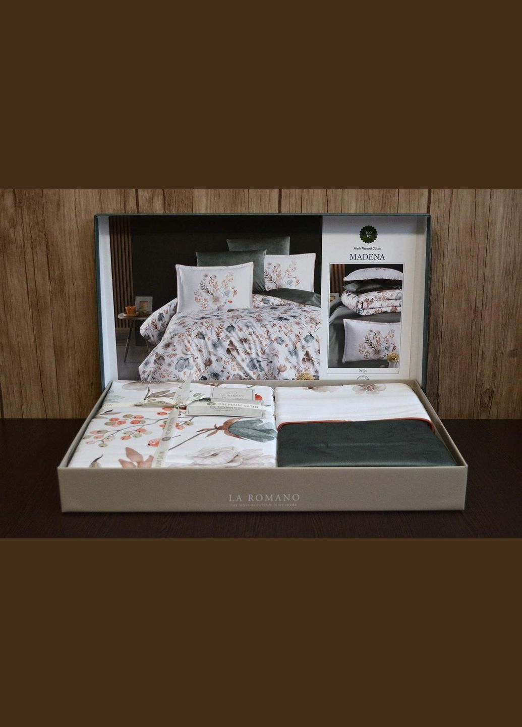 Постельное белье Premium Satin 200×220 Madena Beige La Romano (318381759)