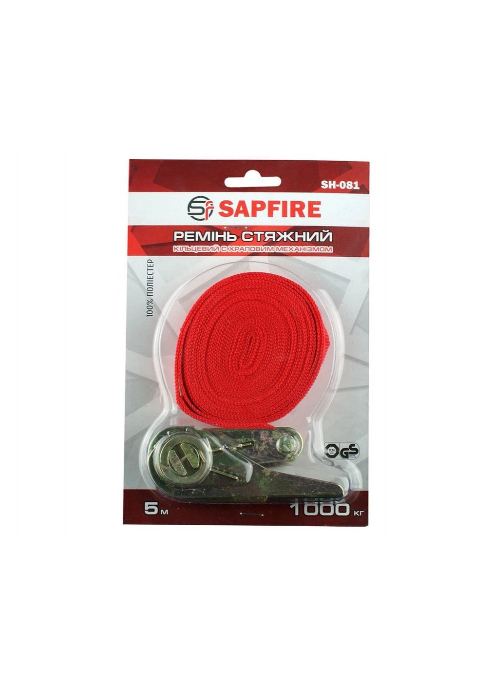 Стяжной ремень с храповым механизмом 1т 5м Sapfire (390090054)