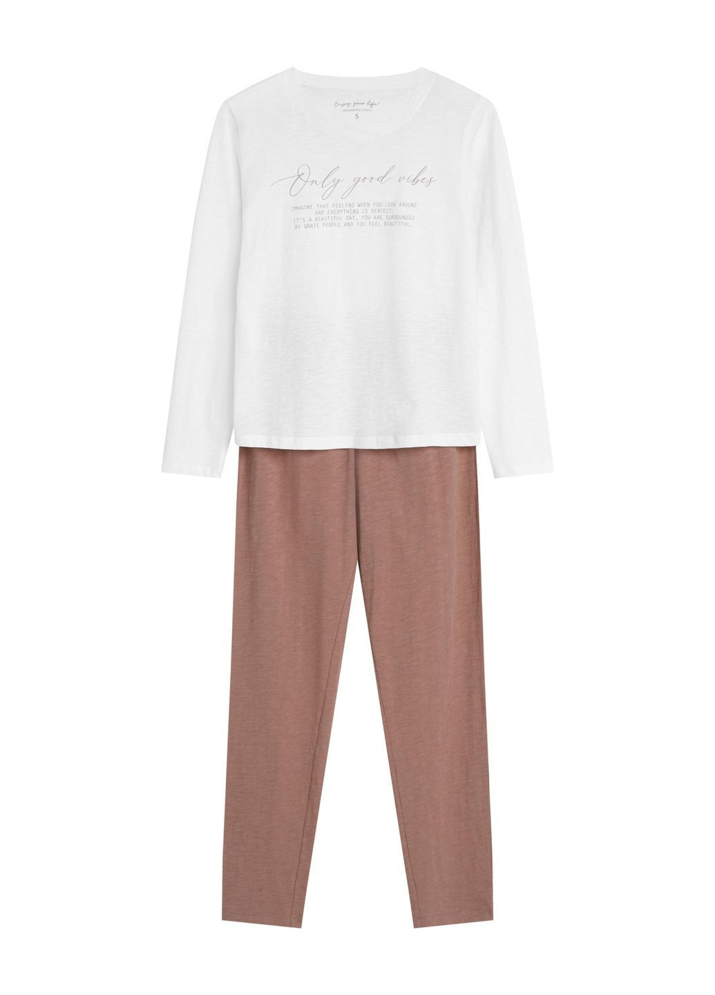 Молочная всесезон женская пижама кофта + брюки Henderson