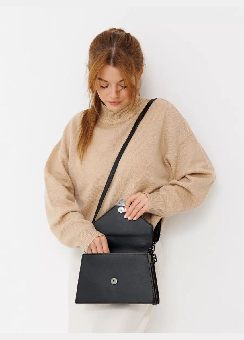 Жіноча сумка з ручкою крос-боді чорна No Brand (295903400)