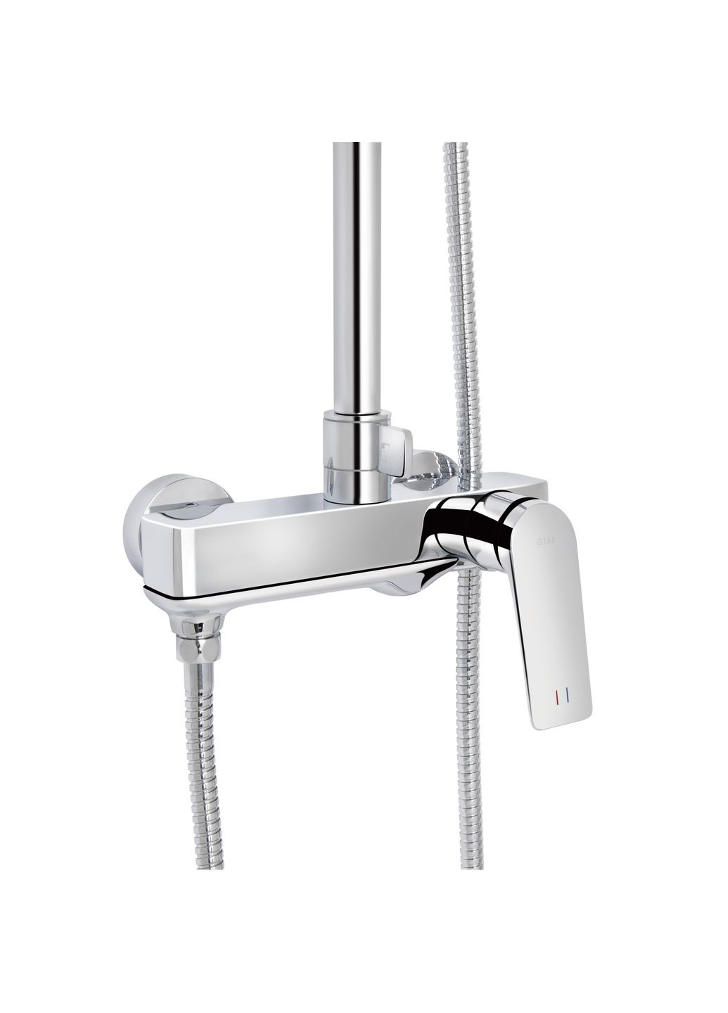 Душова система універсальна Vlasta New на три споживача (з виливом) QTVLA111CRM45650 Chrome Qtap (324250453)