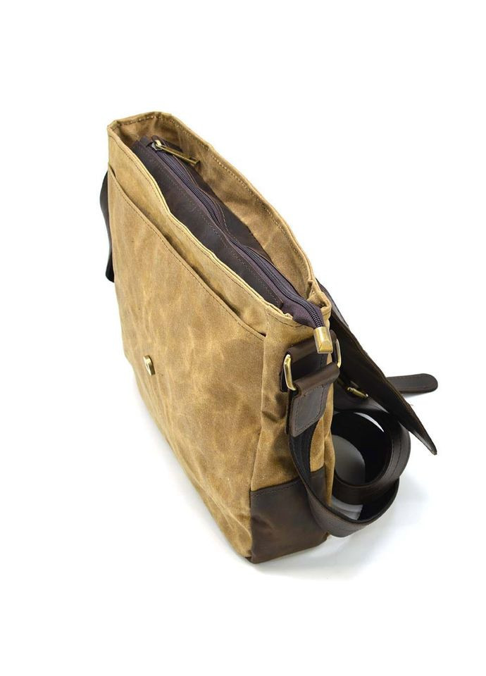 Сумка через плече водостійка парусина та шкіра крейзі хорс RCw-6600-4lx TARWA (350610689)