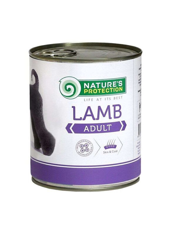 Adult Lamb – Консервований корм з м'ясом ягняти для дорослих собак всіх порід 400 г (4771317246288) Nature's Protection (327215468)