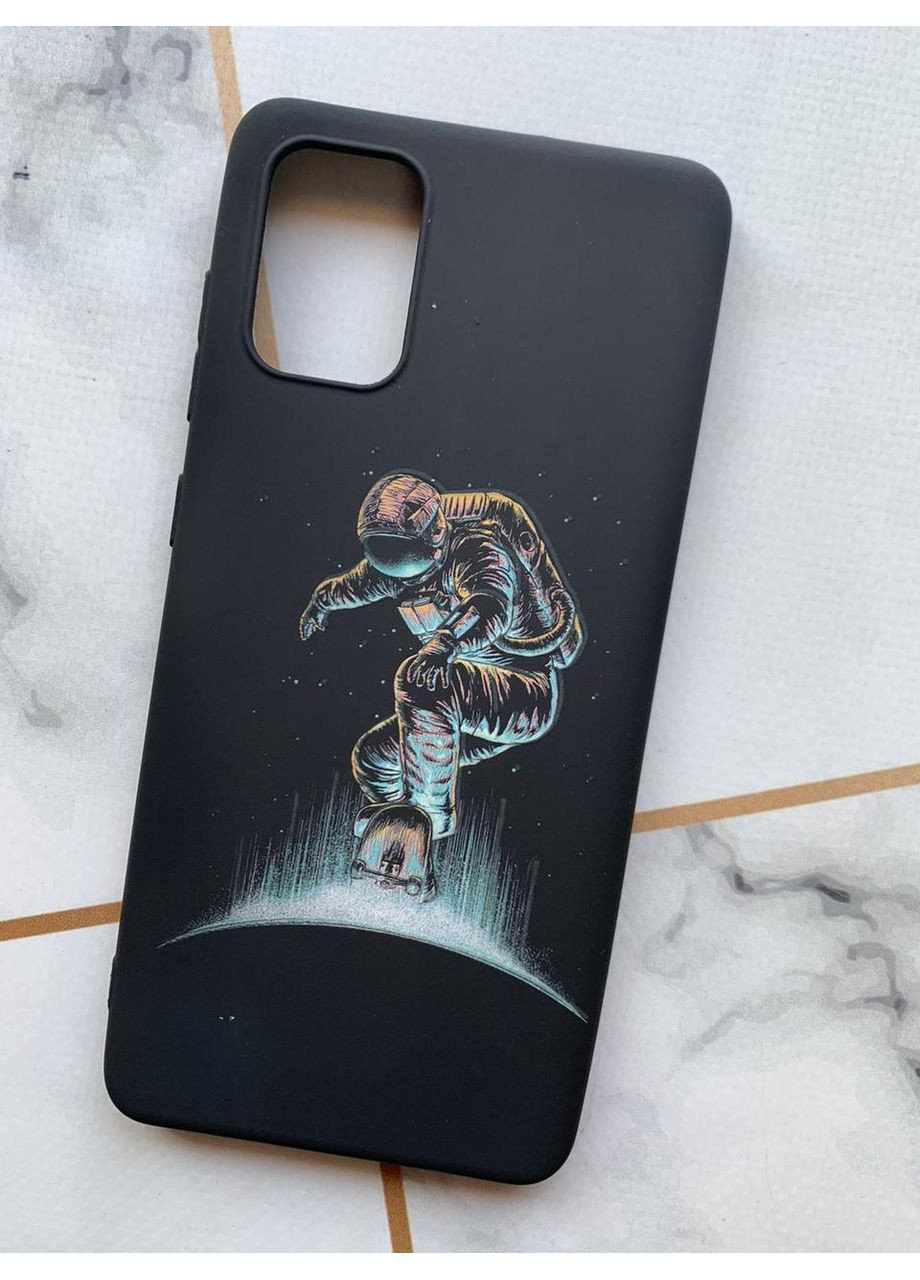 Чехол с рифленым рисунком для Samsung Galaxy A71 / A715 Космонавт на скейте Epic (359485554)