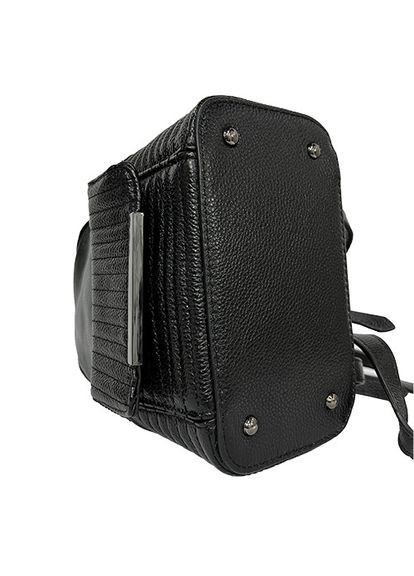 Рюкзак женский городской маленький из натуральной кожи итальянский черный (Д/Ш/В) 20/11/23,5(см) Felicita (336377712)