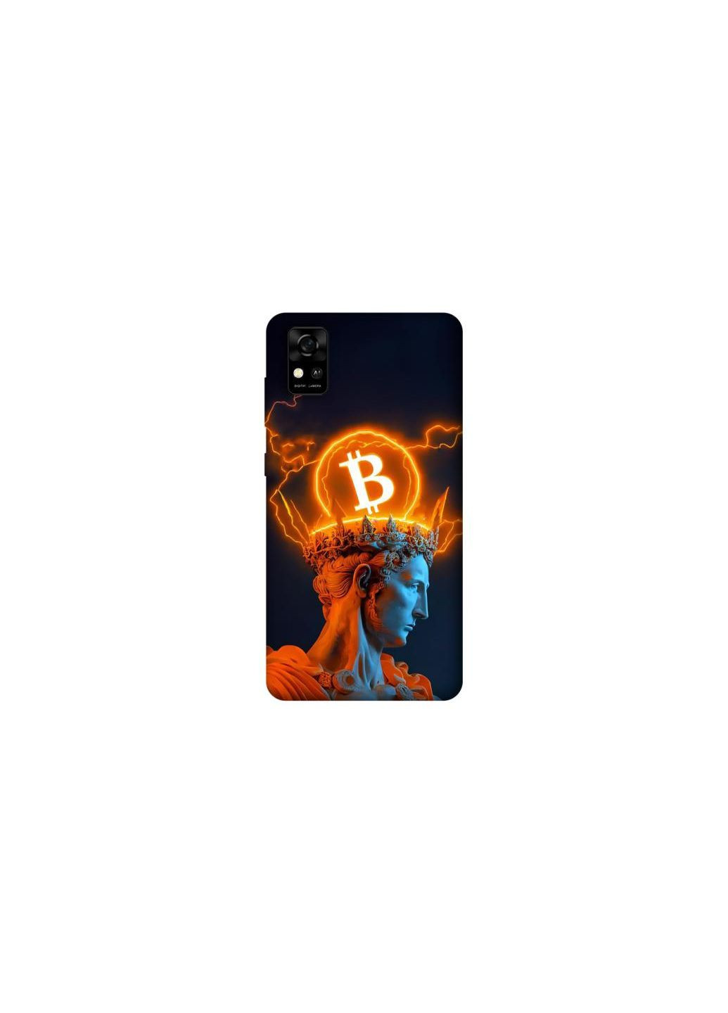 Чехол на ZTE Blade A31 Bitcoin God Frontalka (354199166)