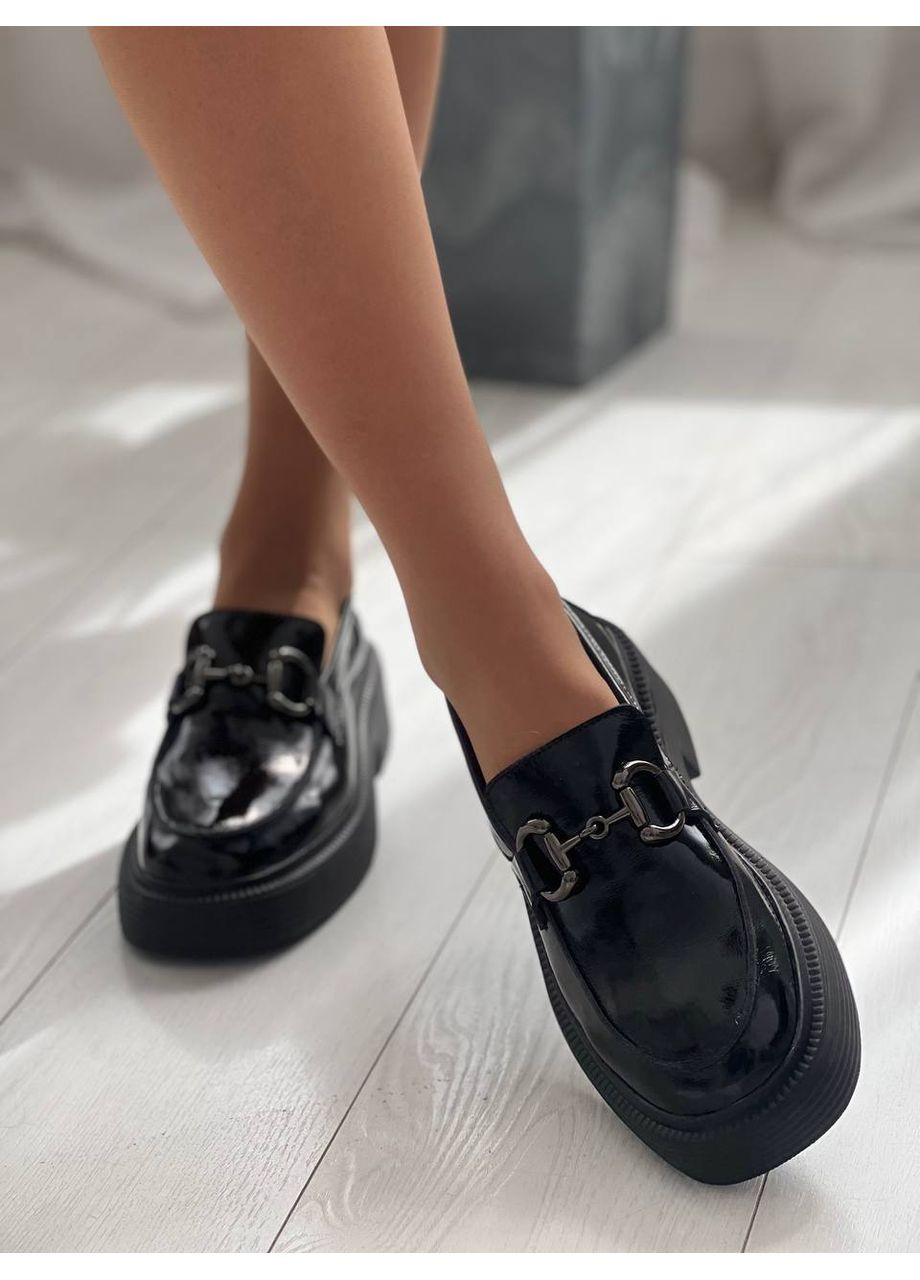 Україна Шкіряні лофери чорний з натуральна шкіра, україна — (353492325)