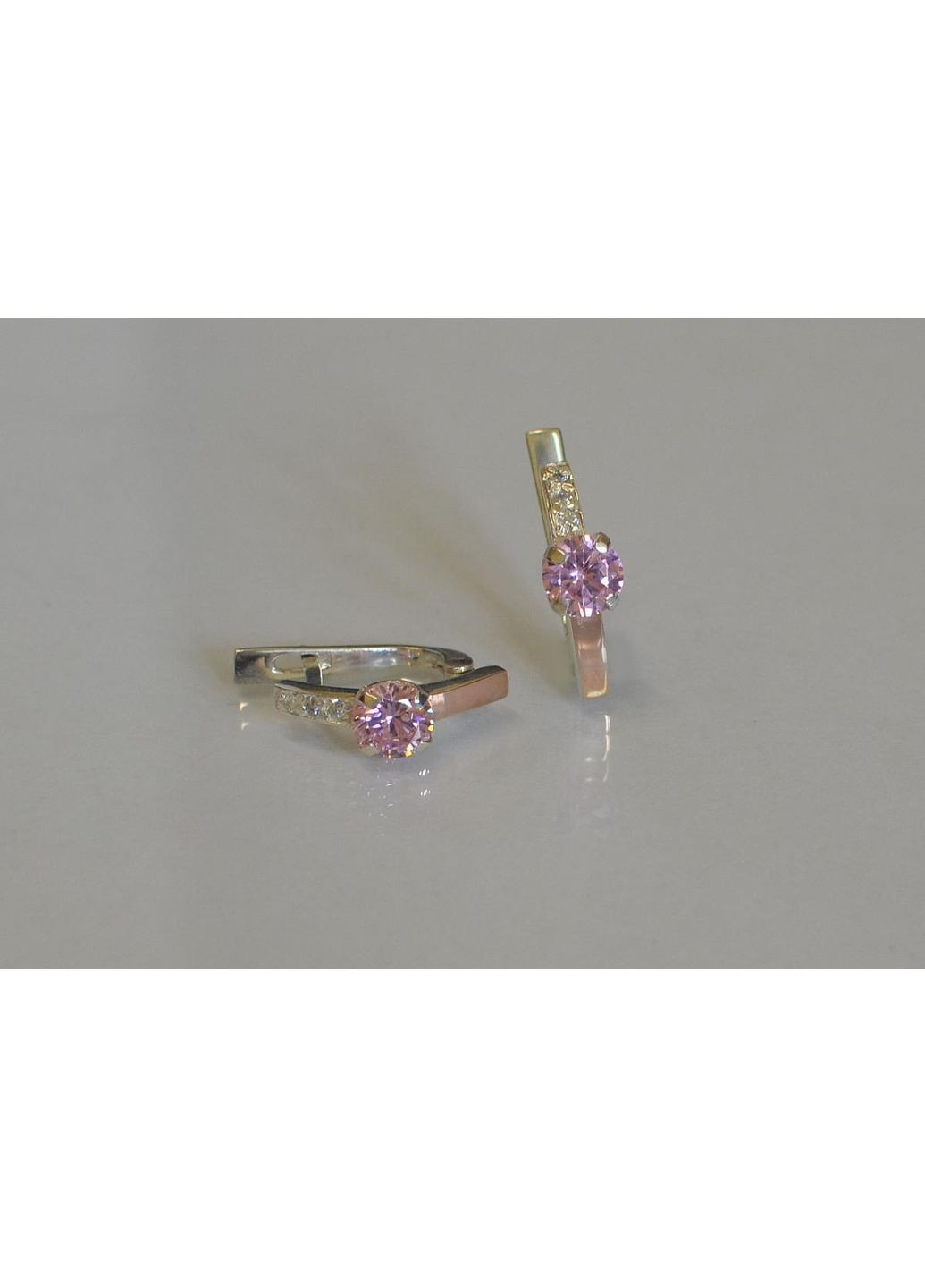 Срібні сережки зі вставками з золота Silver Style (367113067)