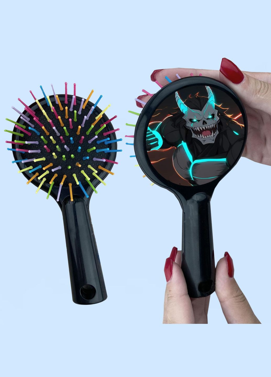 Гребінець для волосся Аніме Кайдзю №8 #0009 чорний No Brand (315046683)